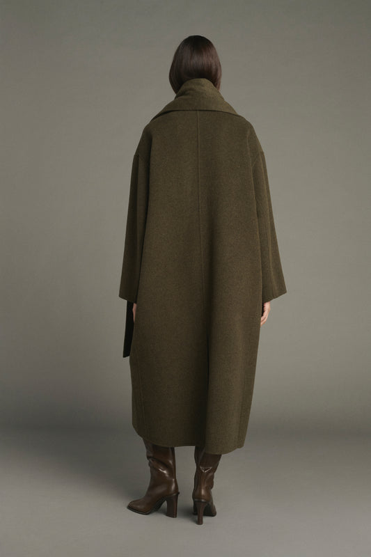 Manteau Finn - Kaki Chiné - Laine - Femme