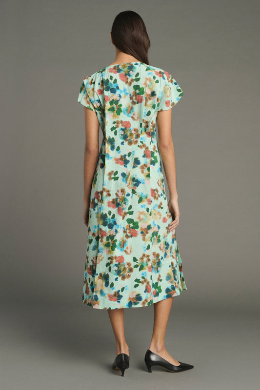 Robe Jade - Turquoise - Soie - Femme