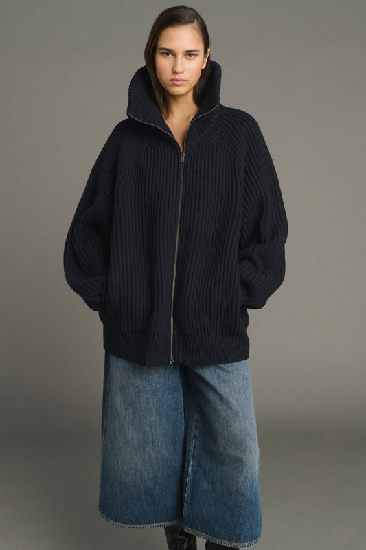 Veste Jasper - Navy - Laine Mérinos - Femme