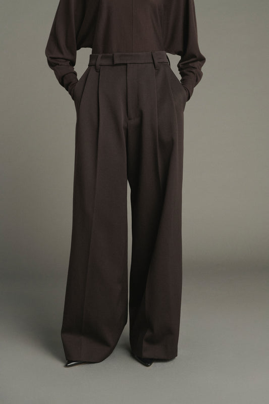 Pantalón Laumiere - Ébano - Lana - Mujer