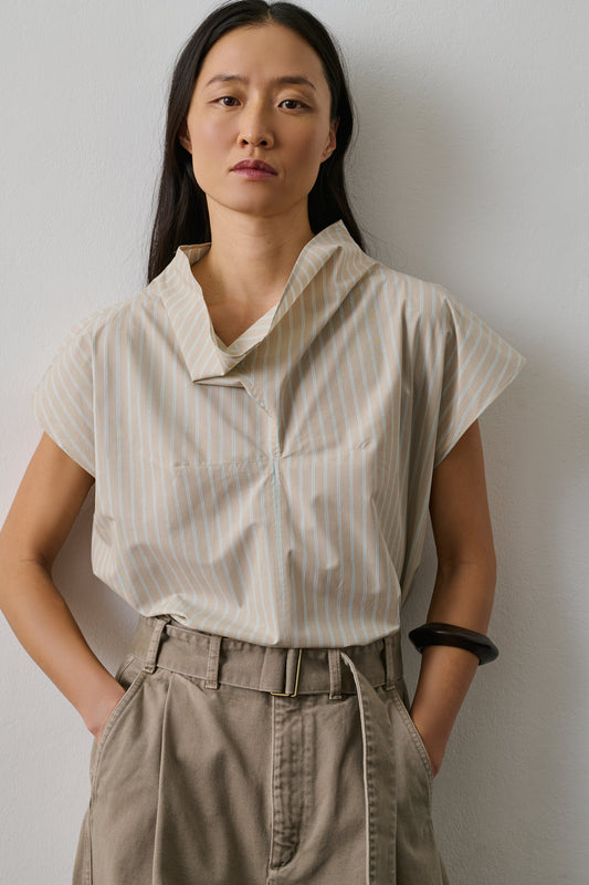 Blouse Farah - Gris/Bleu - Coton - Femme