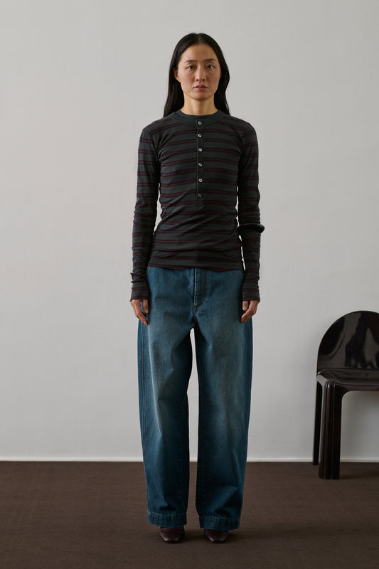 Tee-Shirt Gaelle - Aubergine/Anthracite - Coton - Femme