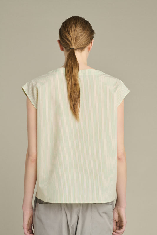 Blouse Lorena - Vert/Écru - Coton - Femme