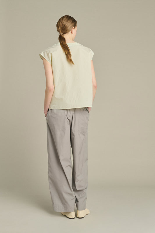 Blouse Lorena - Vert/Écru - Coton - Femme