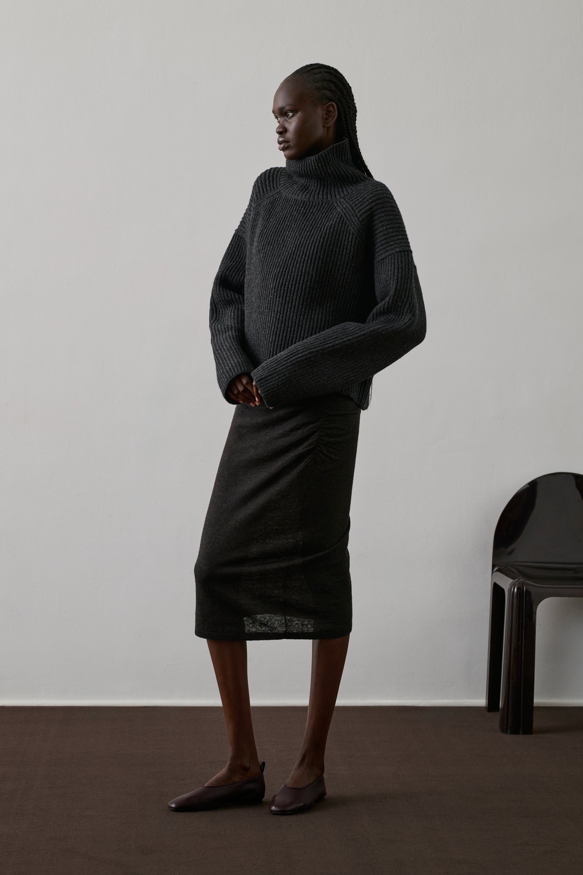 Jupe Mini Satinée à Motif Noir/maron/ivoire - Taille M, Marque !it, Neuve Avec étiquettes