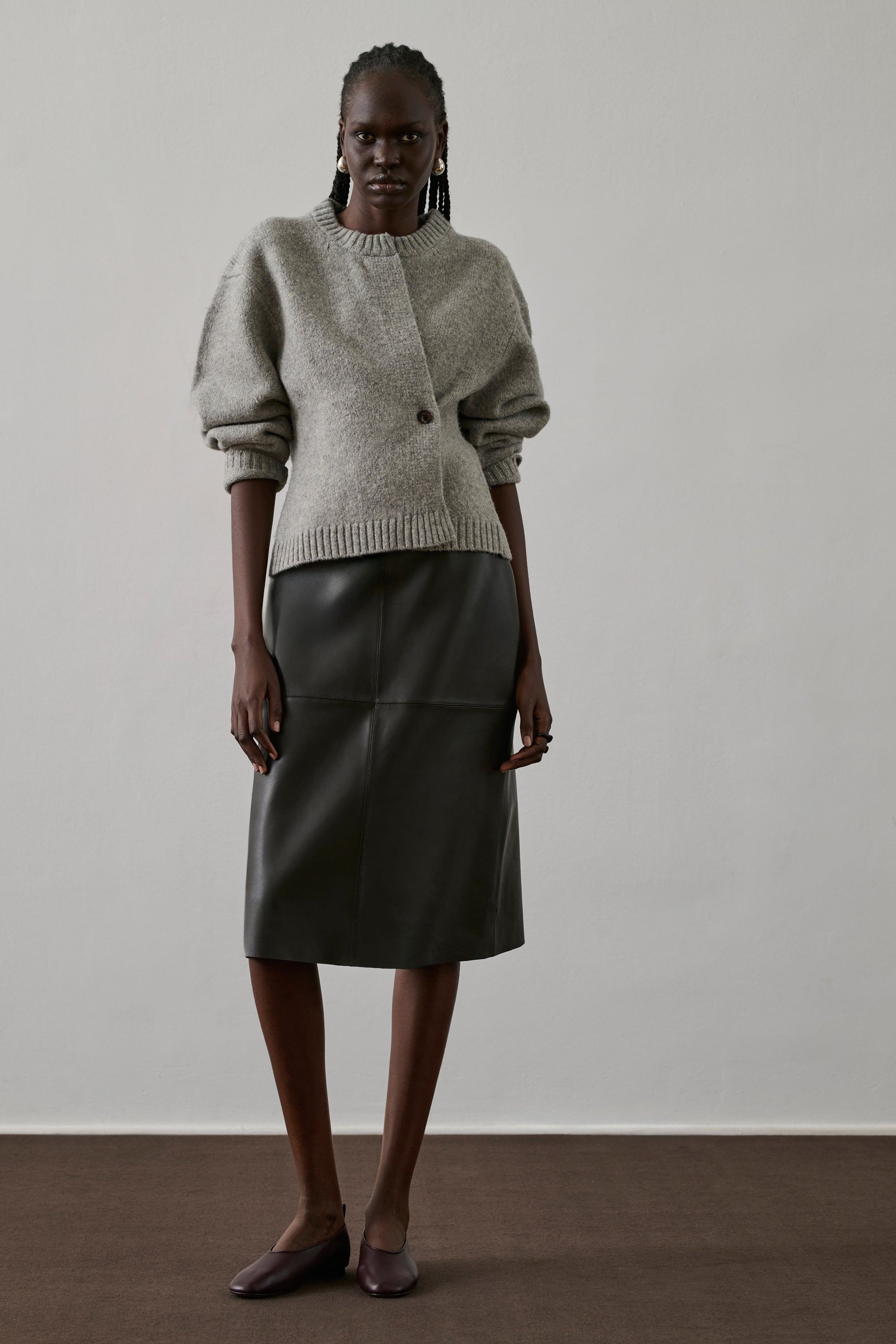 Cardigan Galileo - Gris Clair Chiné - Laine - Femme