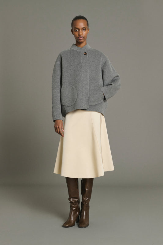 Windsor coat - Light Grey - Wool - Women