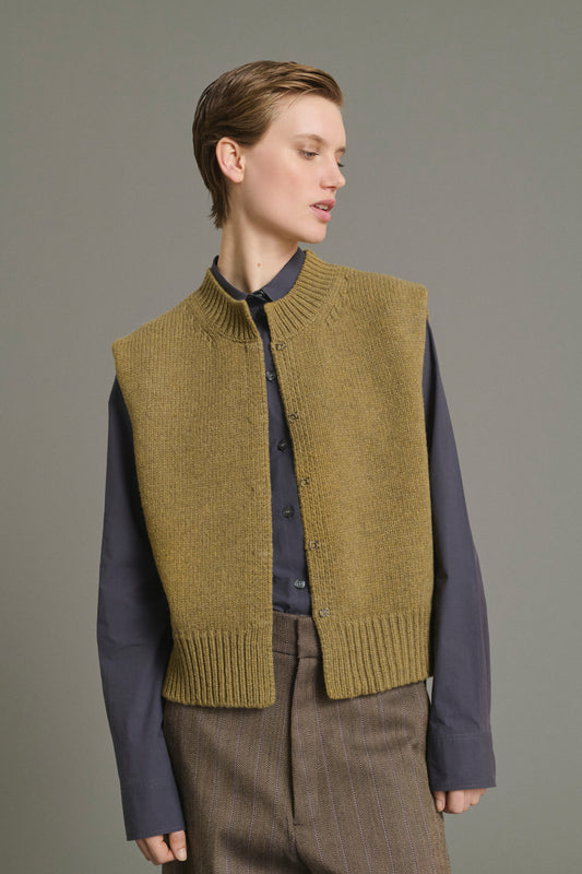 Cardigan Kalyanee - Tilleul - Laine - Femme