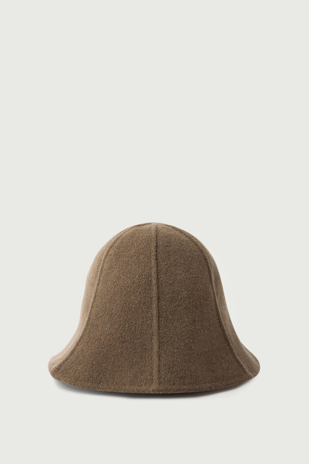 Umbrella Hat Beige/Grey Wool Woman