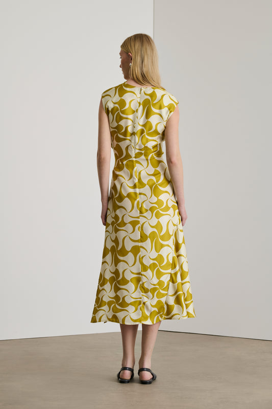 Robe Eugenie - Jaune Doré/Beige - Femme