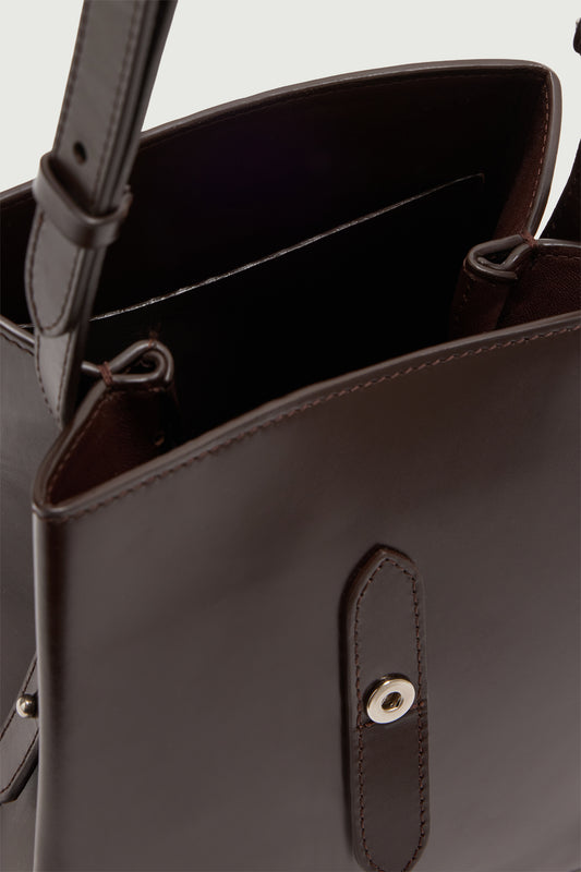 Sac Bello Mini - Marron Chaud - Cuir - Femme