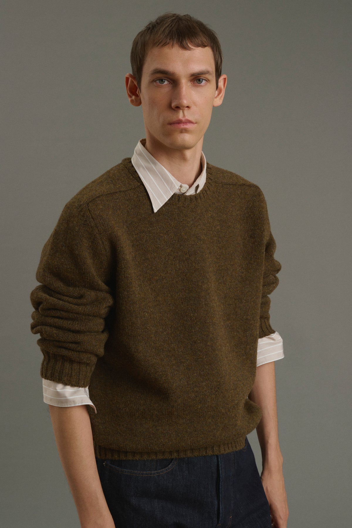 Pull Isamu - Marron - Laine - Homme vue 3