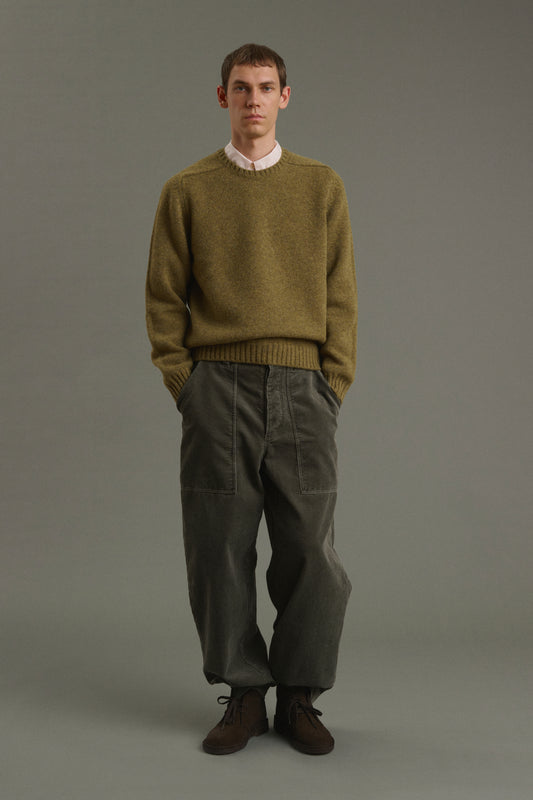 Pull Isamu - Kaki Chiné - Laine - Homme
