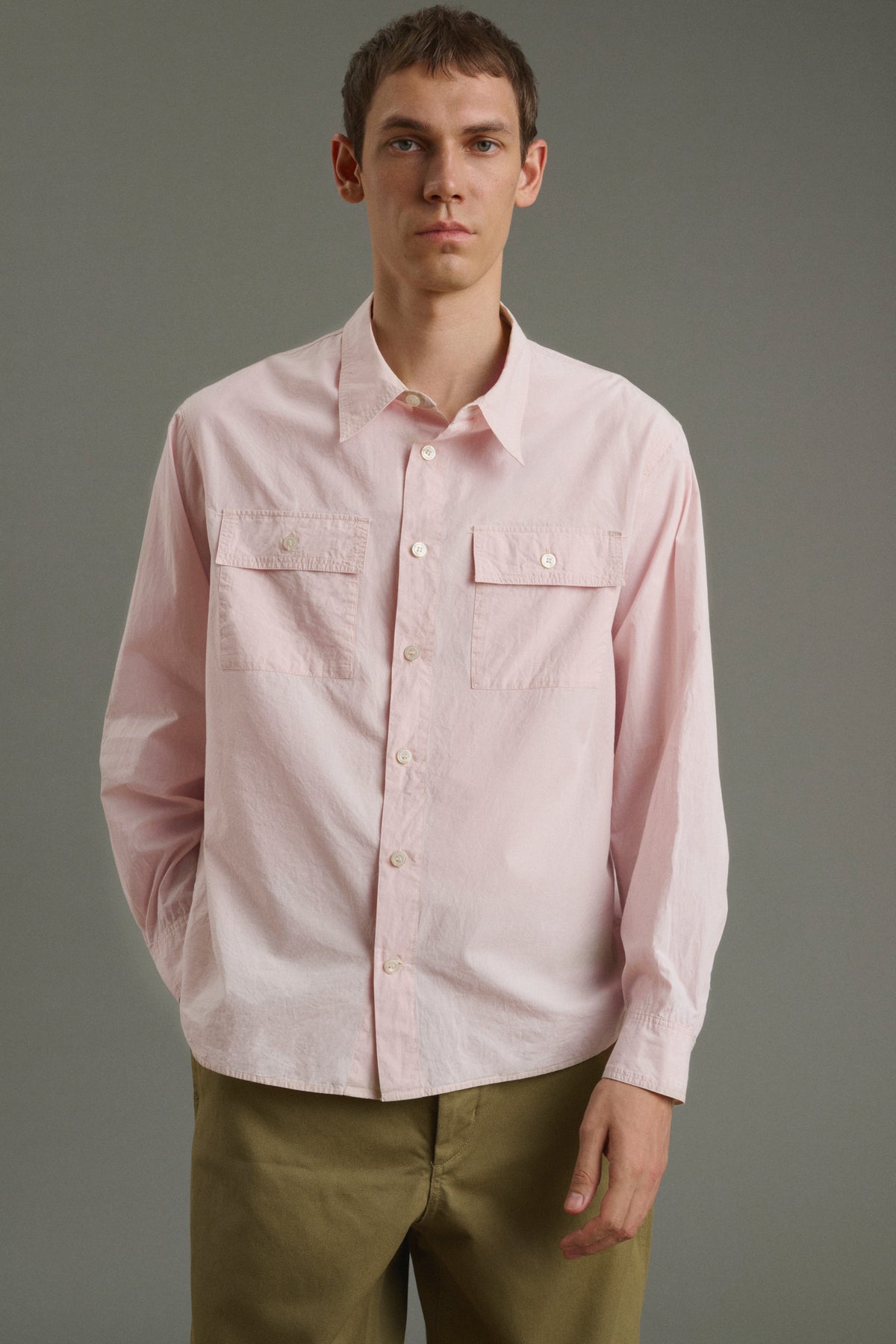 Camisa Isaac - Rosa pálido - Algodón - Hombre vue 5