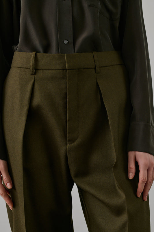 Pantalon Ferrel - Kaki - Laine - Femme