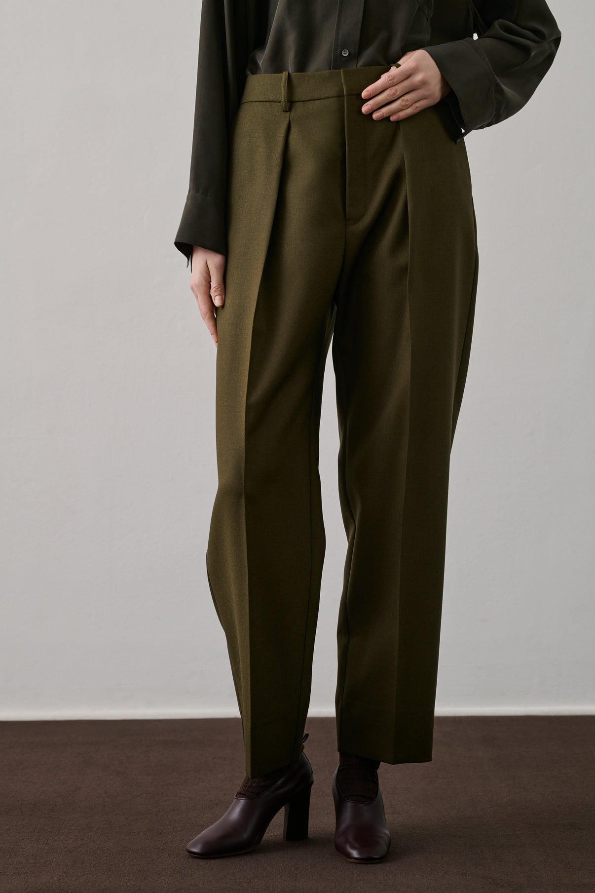 Pantalon Ferrel - Kaki - Laine - Femme vue 3