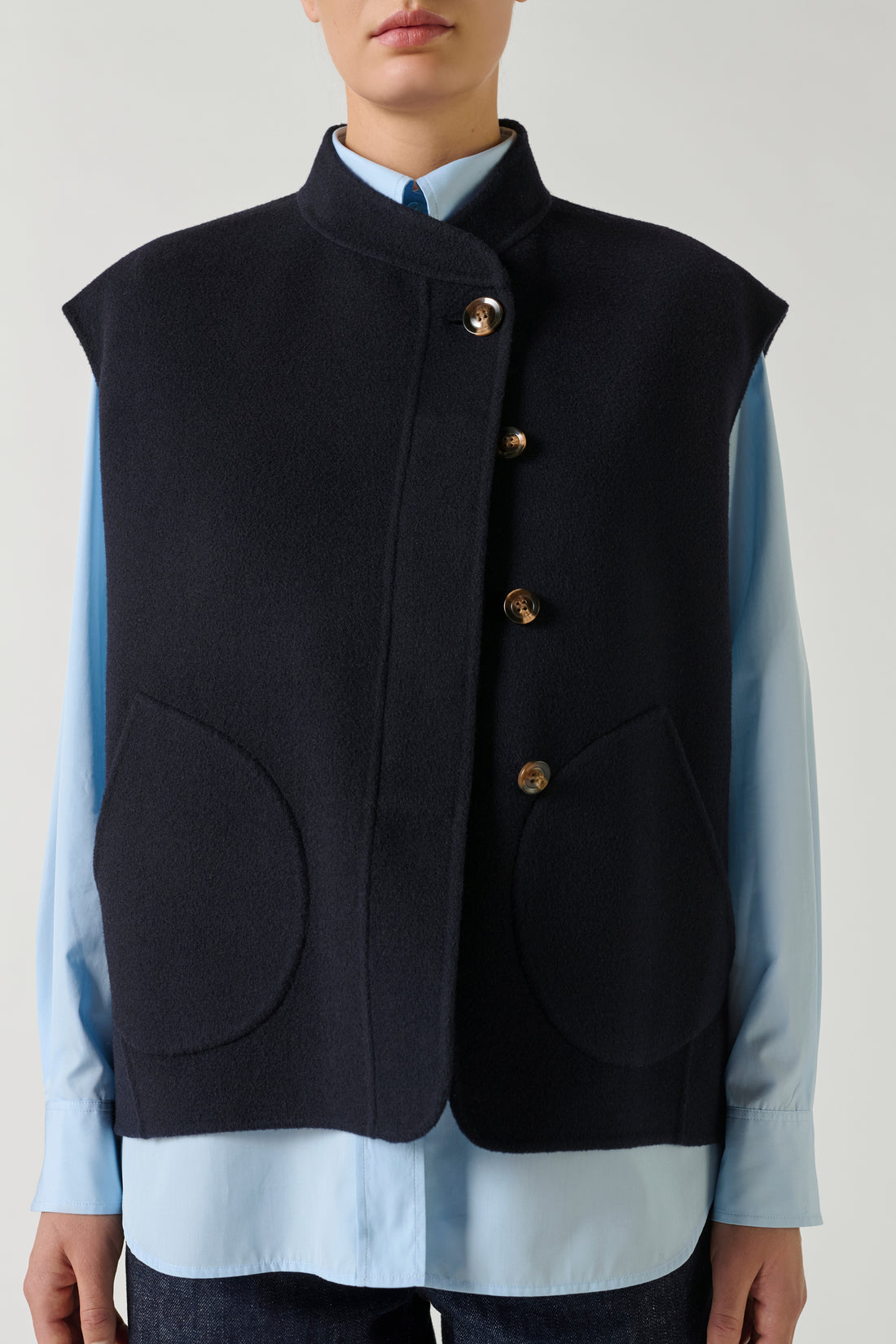 Blouson Adeline - Deep Navy - Laine - Femme