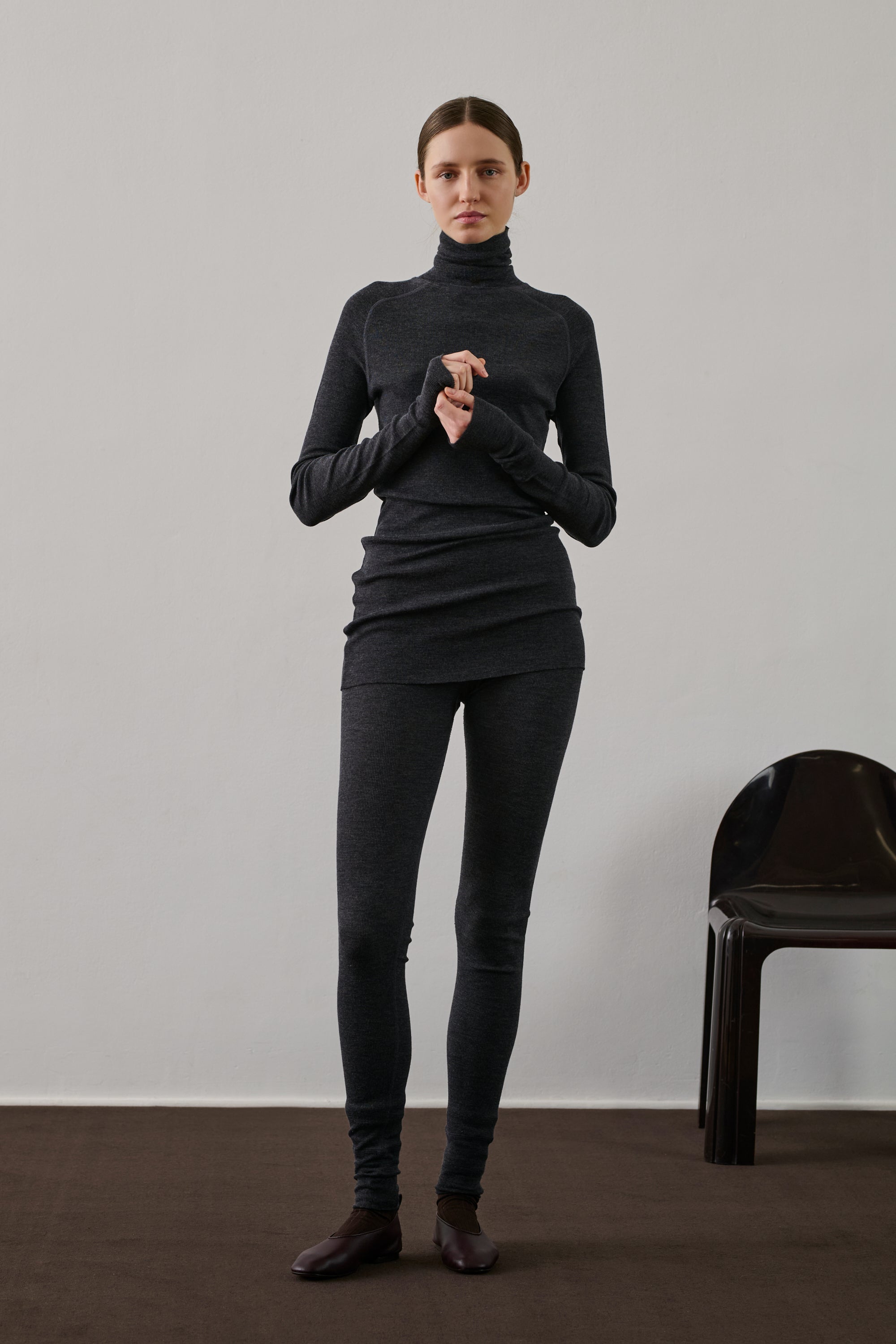 Manteau Femme Scottage - Taille 48 - Gris Chiné Foncé - Laine - Mi-long - Neuf Avec étiquettes