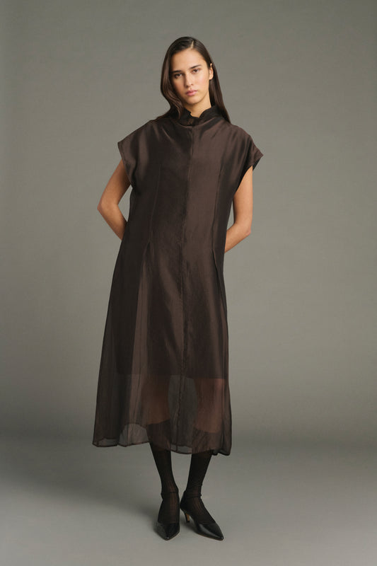 Robe Lena - Marron - Femme
