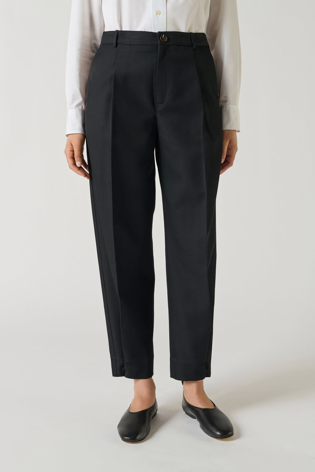 Felix Trousers - Black Wool Darted Women's - Soeur Felix Trousers - Black Wool Darted Women's - Soeur