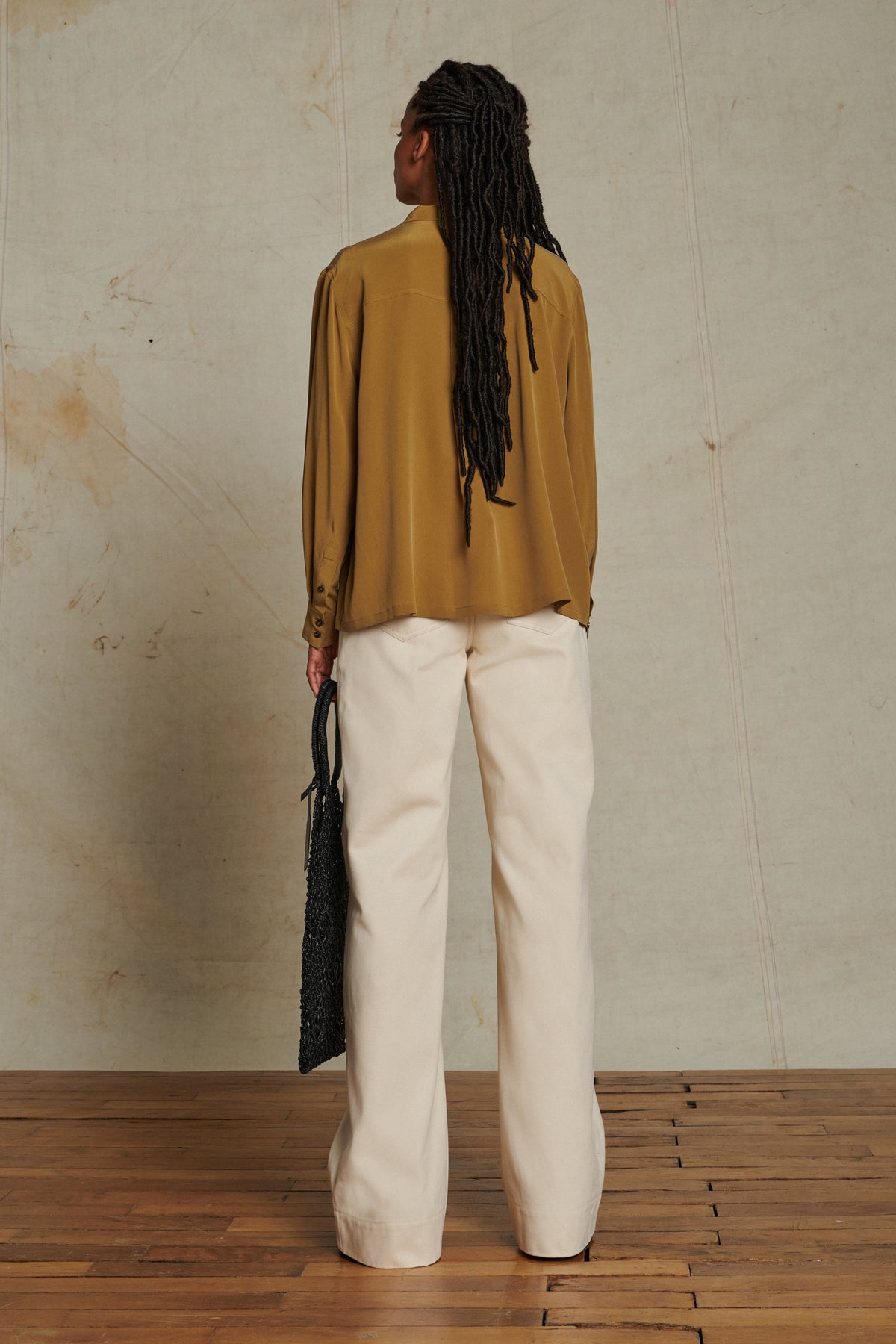 Pantalon Alissio - Craie - Coton - Femme vue 2