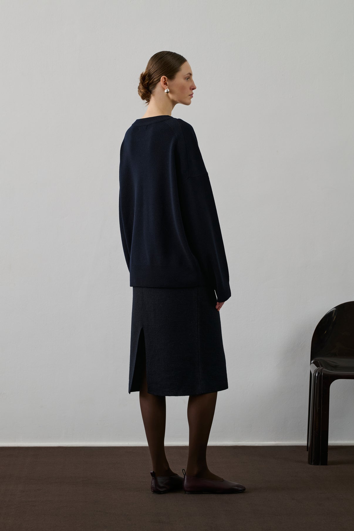 Pull Feroe - Navy - Laine - Femme vue 4