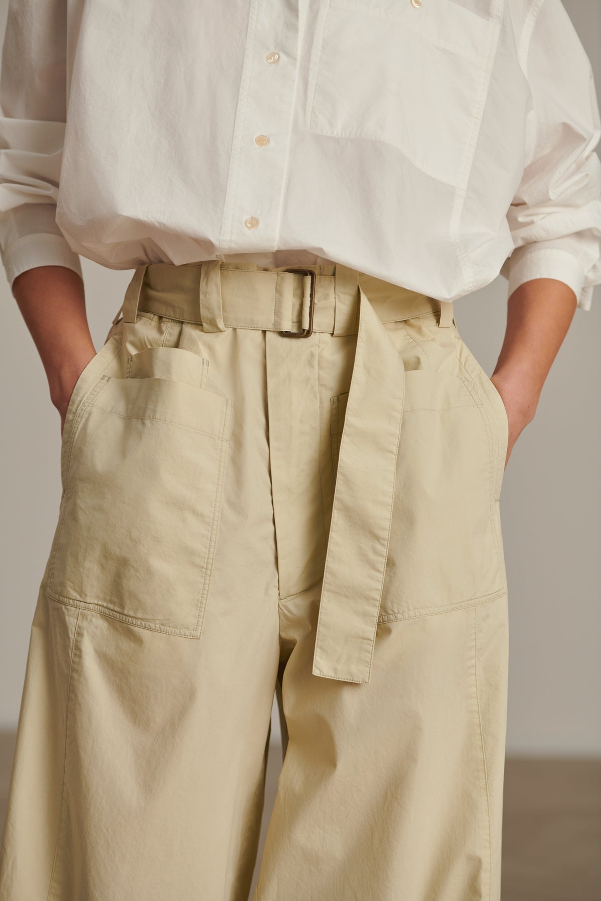 Cody Trousers - Putty - Cotton - Women