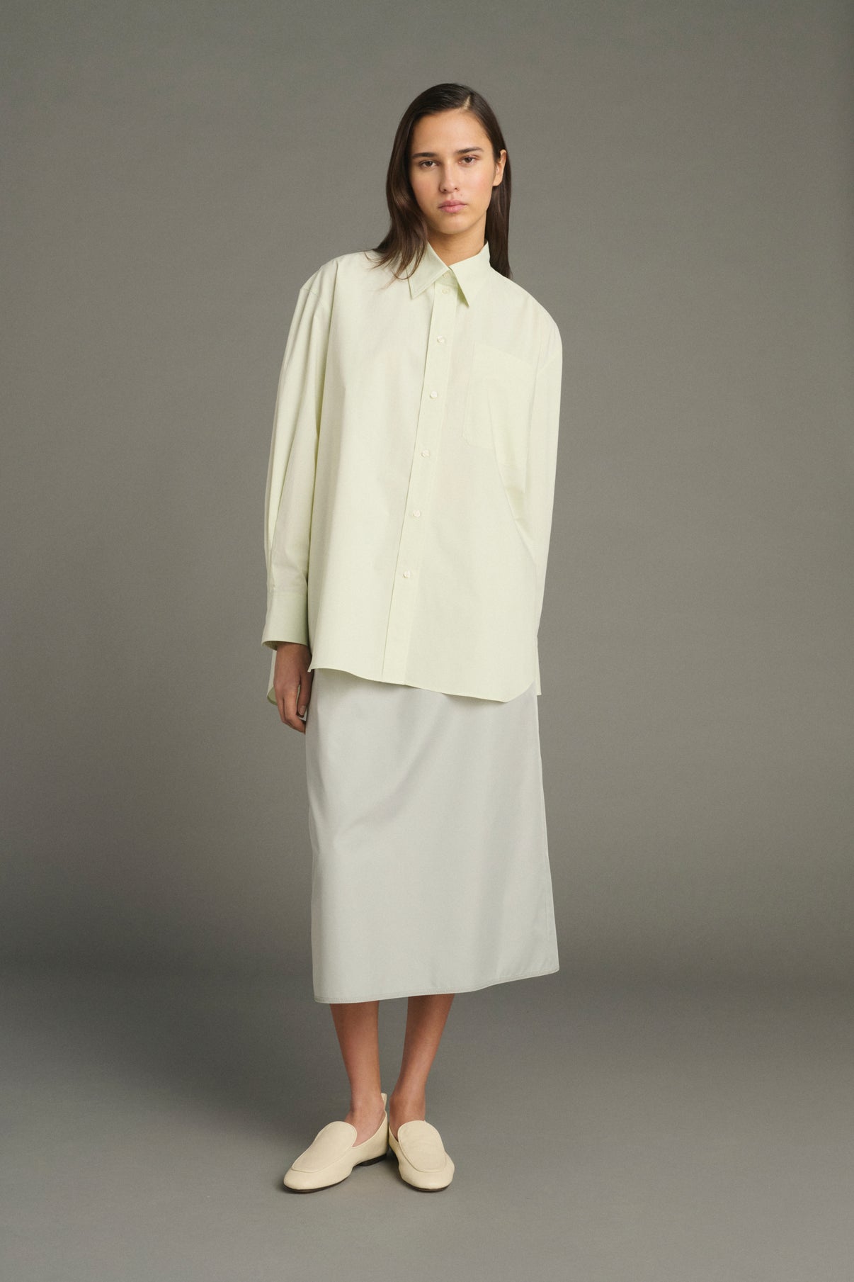 Camisa Carlotta - Verde pálido - Algodón - Mujer vue 1
