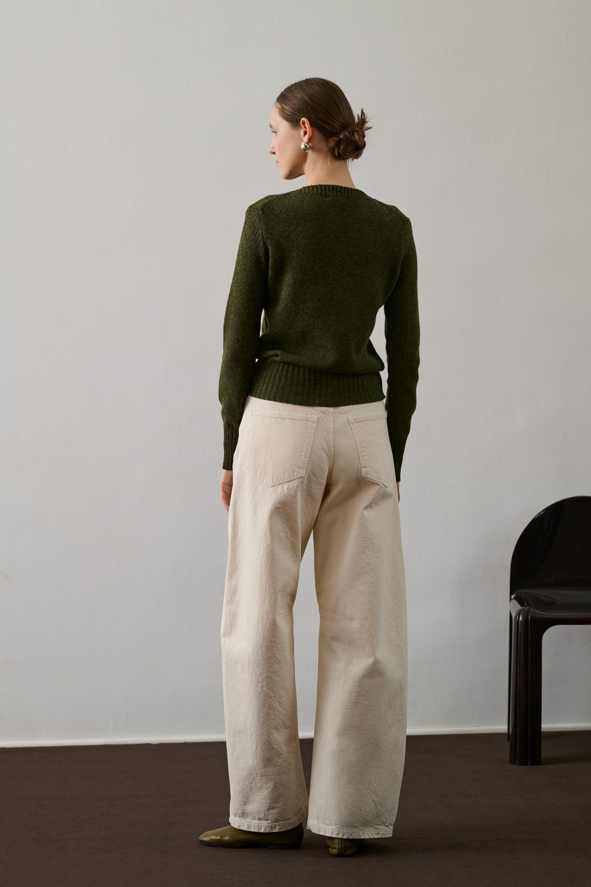 Pull Gipsy - Kaki - Laine - Femme vue 2