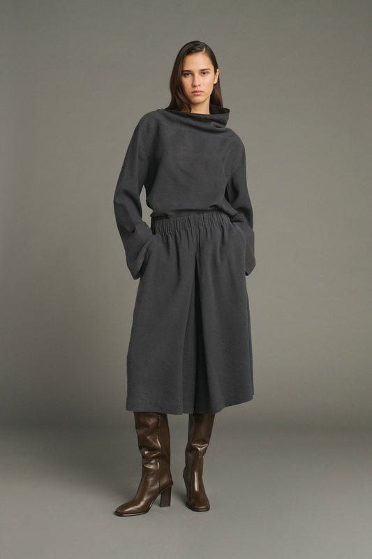 Blouse Laila - Gris Anthracite - Soie - Femme