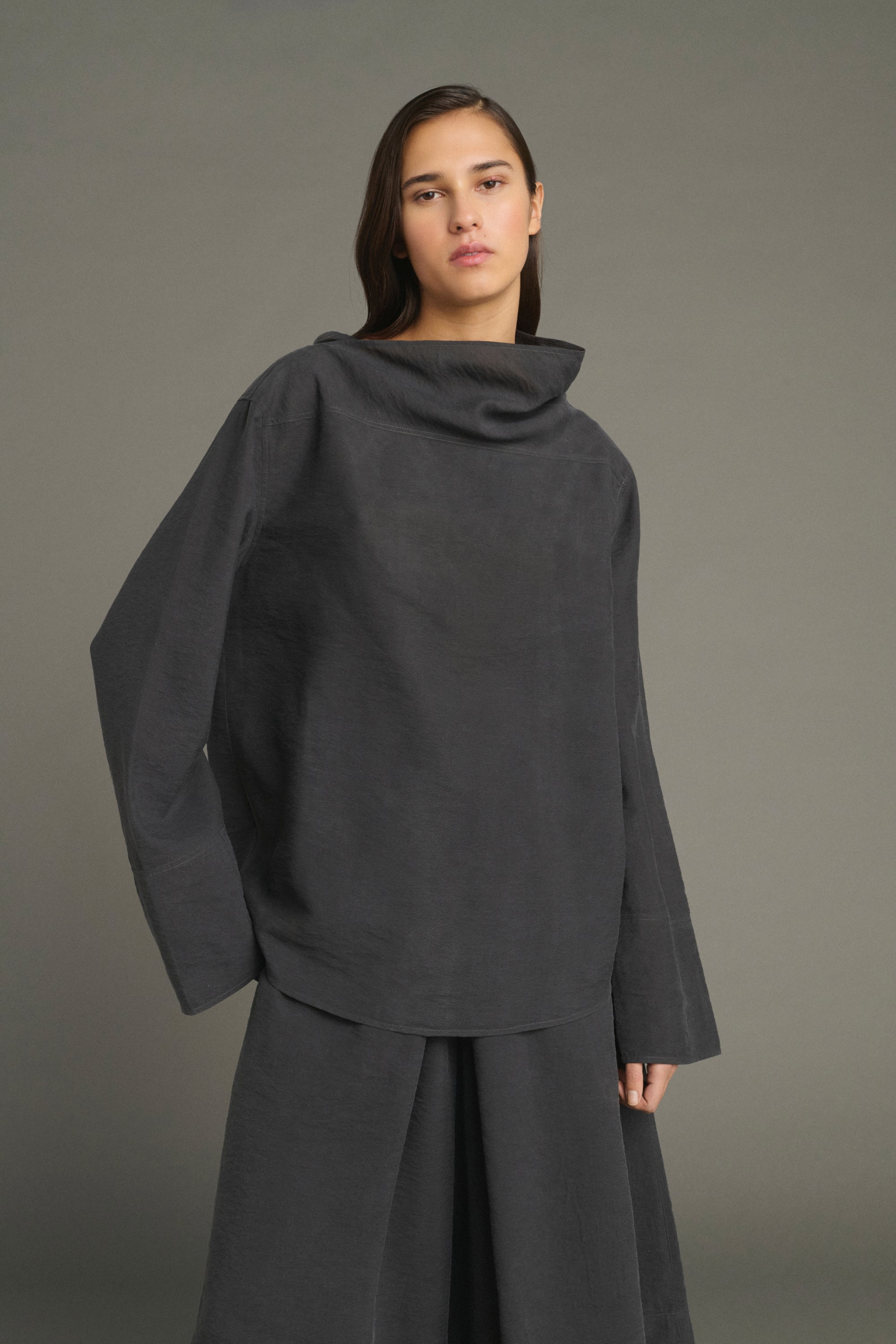 Blouse LAILA Charcoal Gray
