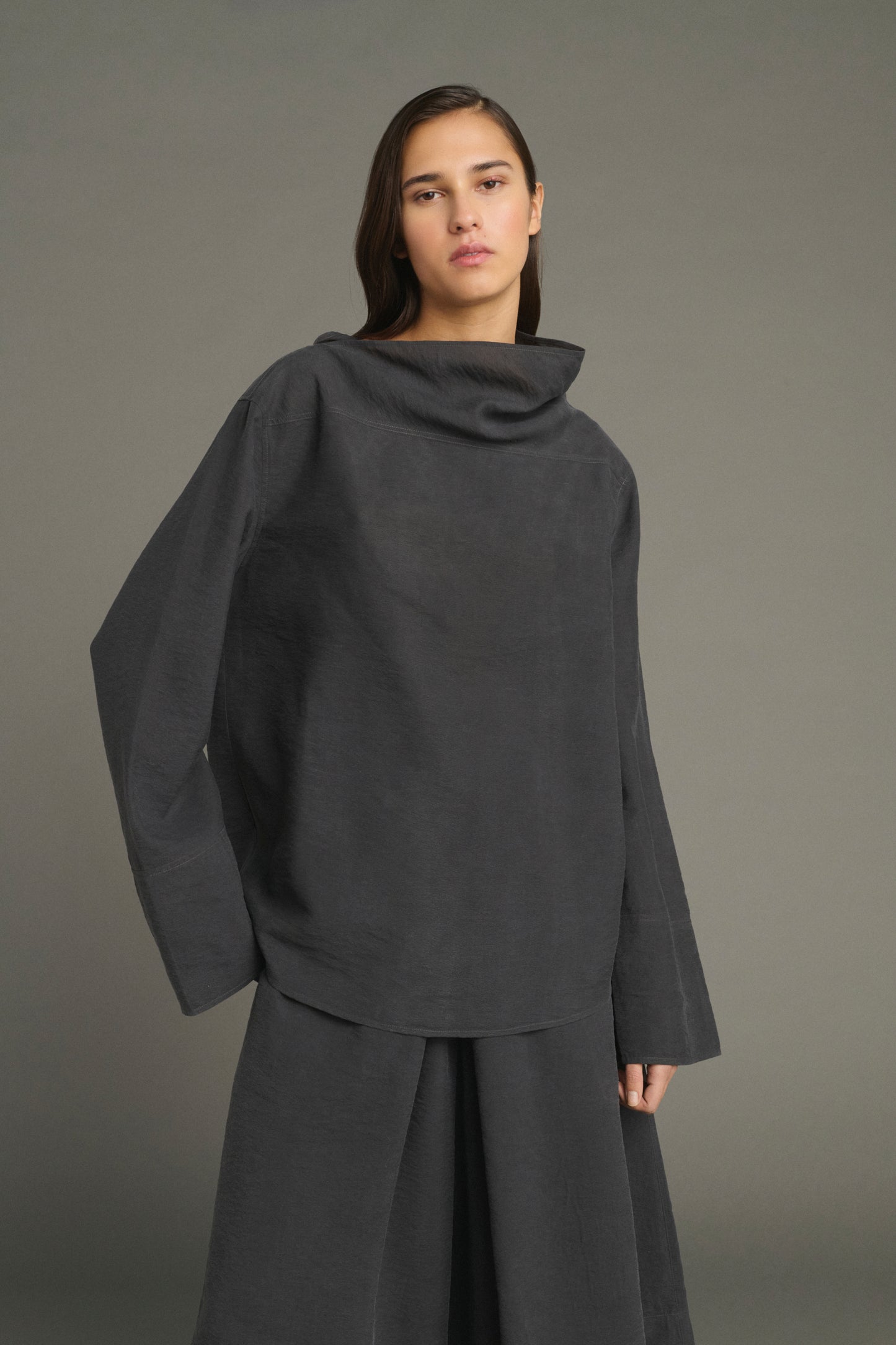 Blouse Laila - Gris Anthracite - Soie - Femme