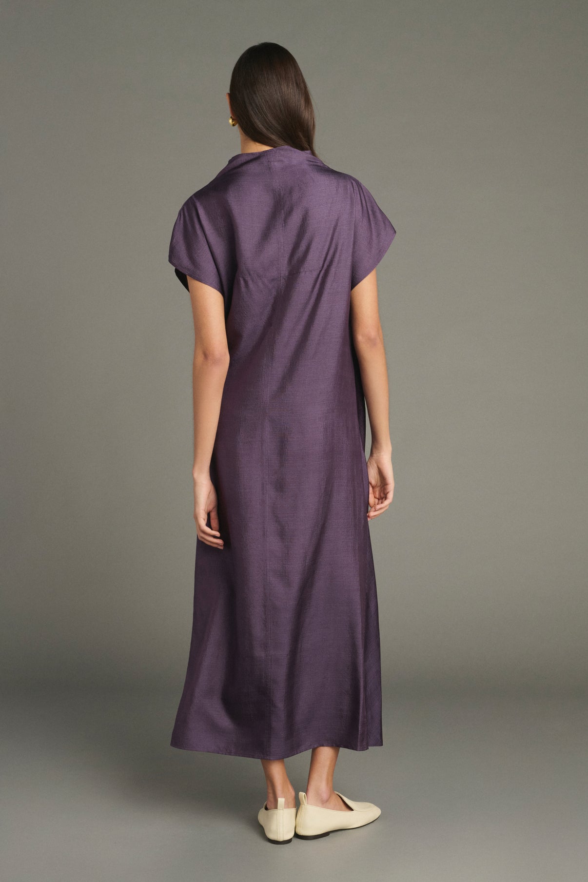 Foggia dress - Violet - Silk - Women vue 2