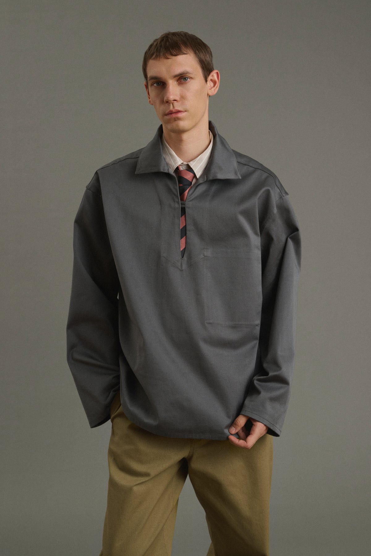 Chaqueta marinera Pierre - Gris oscuro - Algodón - Hombre vue 1