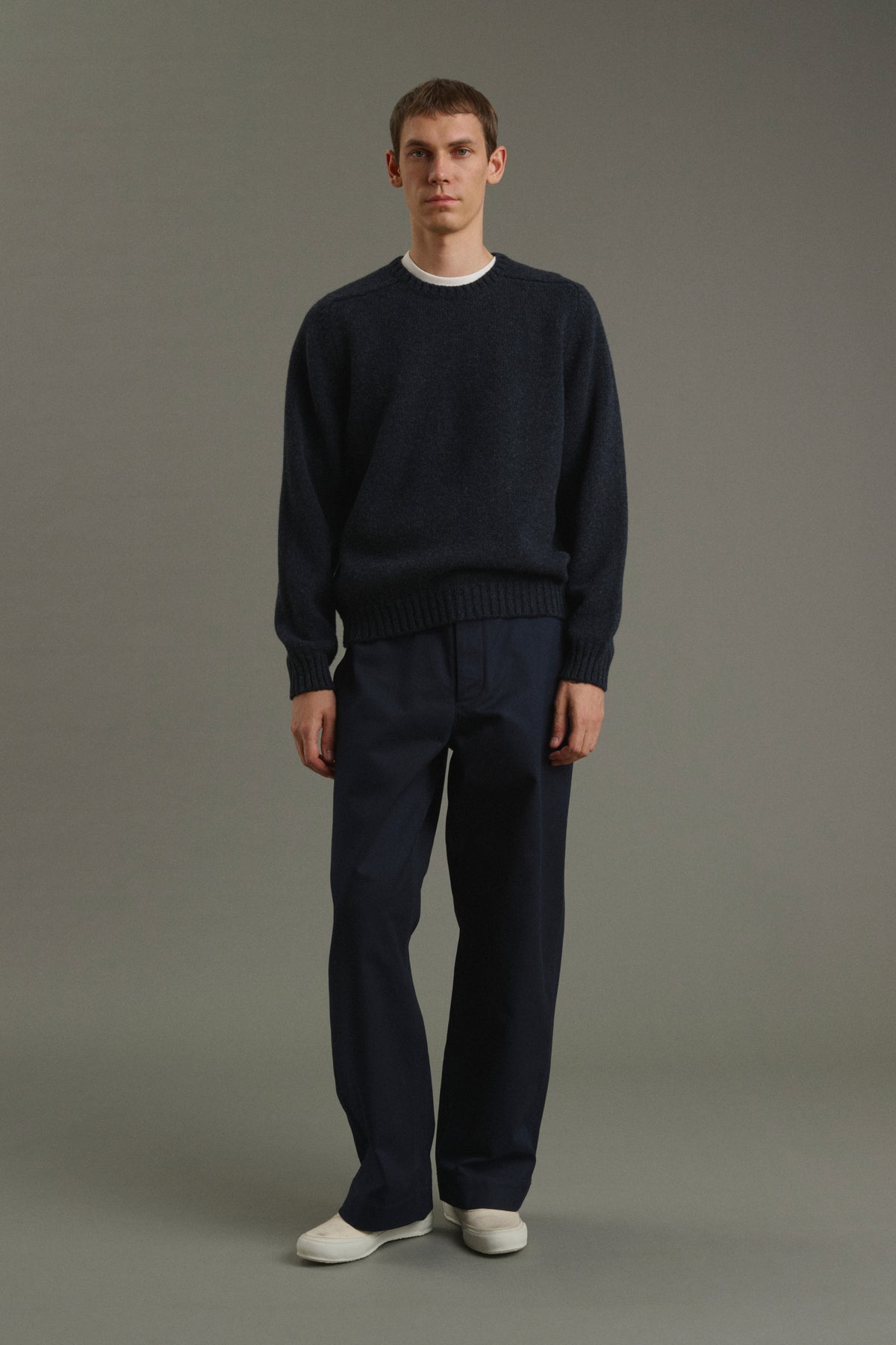 Pull Isamu - Navy Chiné - Laine - Homme vue 3