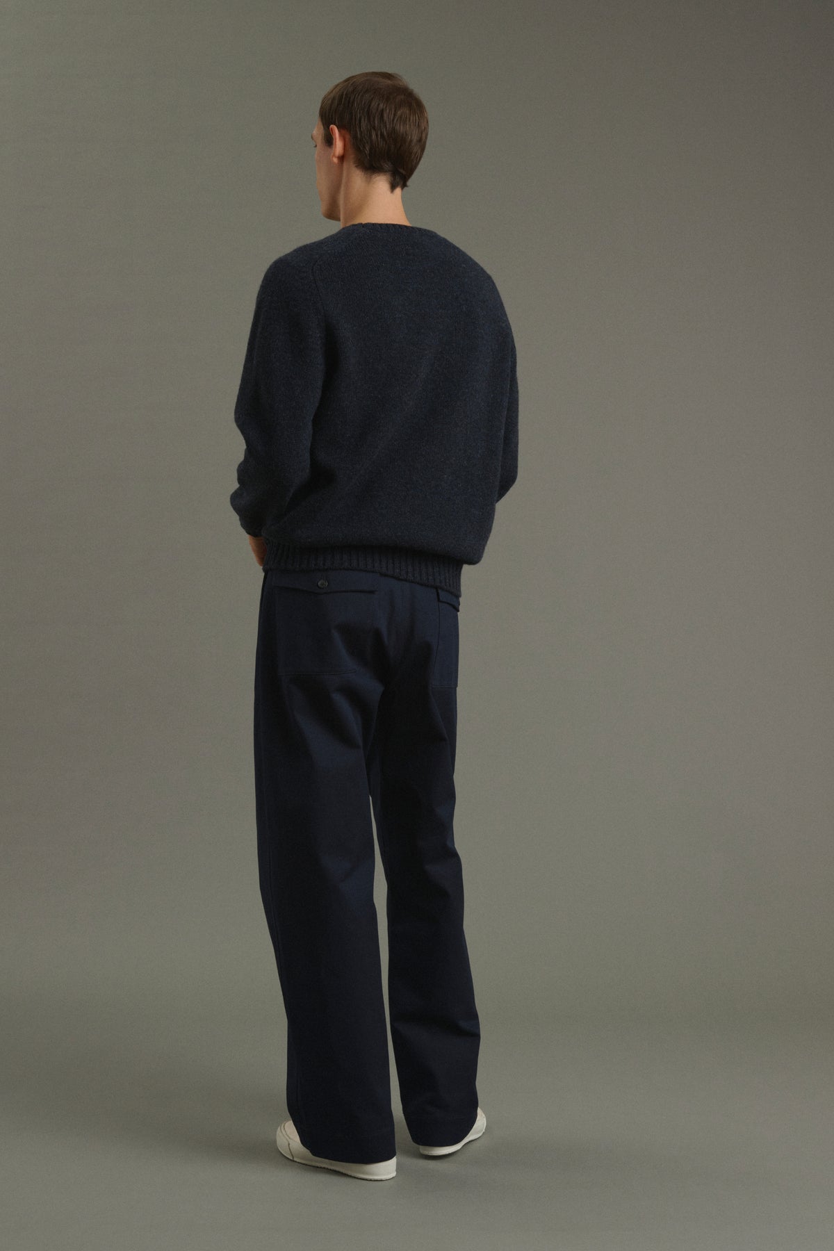 Pull Isamu - Navy Chiné - Laine - Homme vue 4