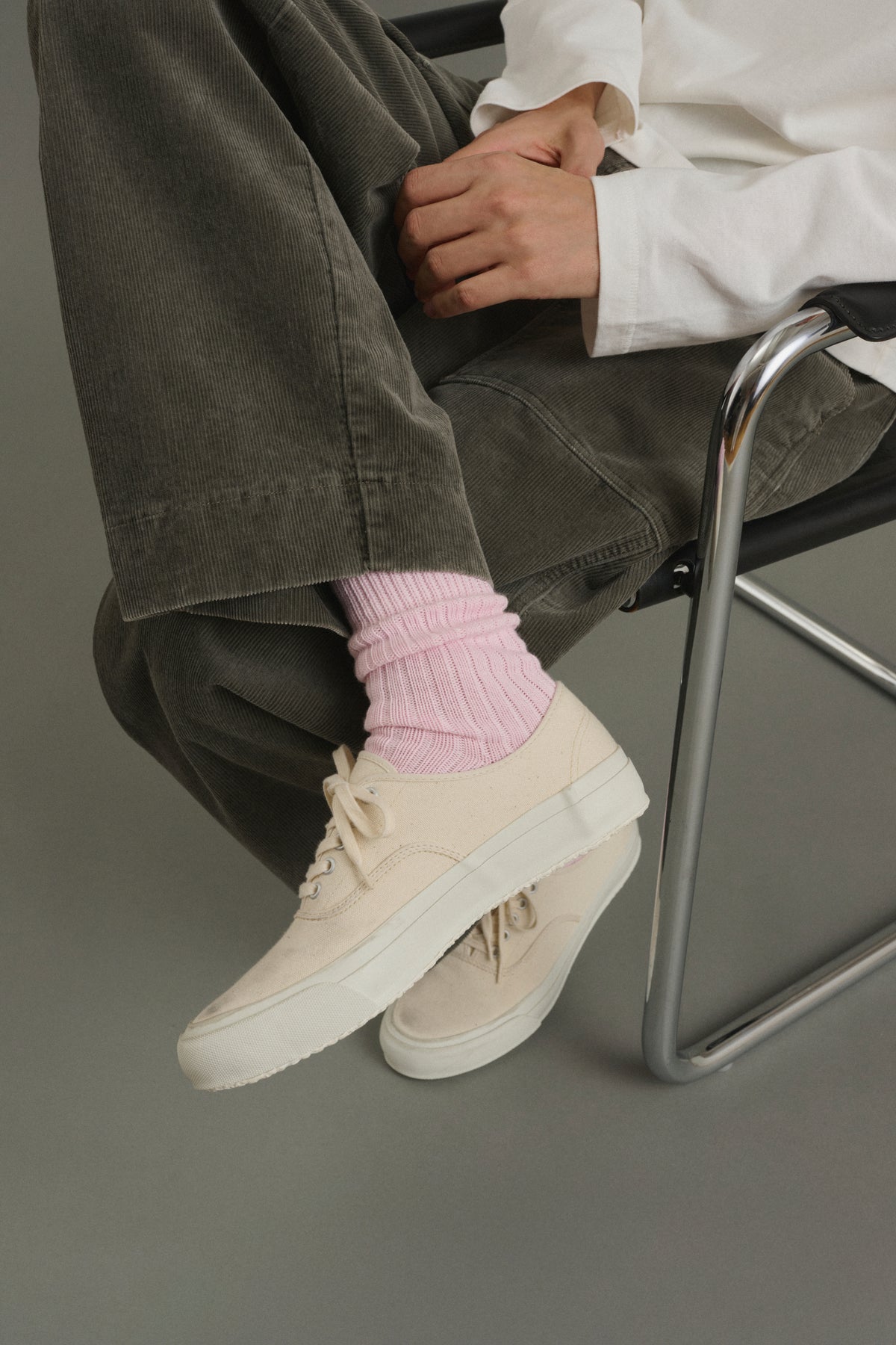 Calcetines Barth - Rosa pálido - Algodón - Hombre vue 2
