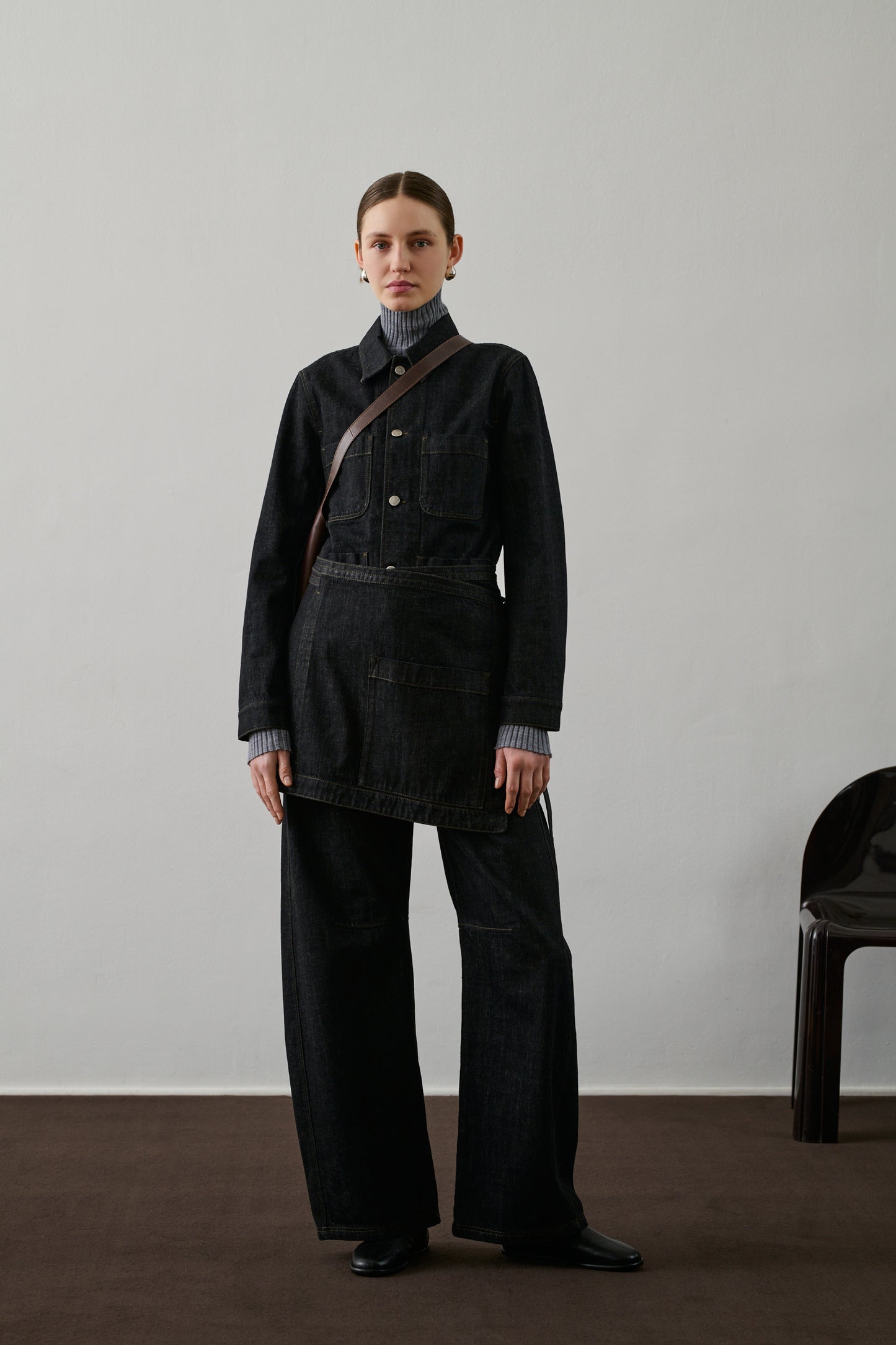 Jupe Eloise - Denim Brut Noir - Coton - Femme