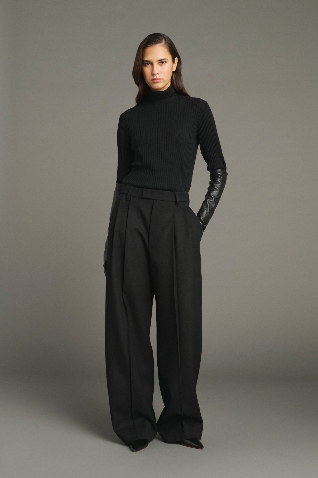 Pullover Filao - Black - Merino Wool - Women vue 1