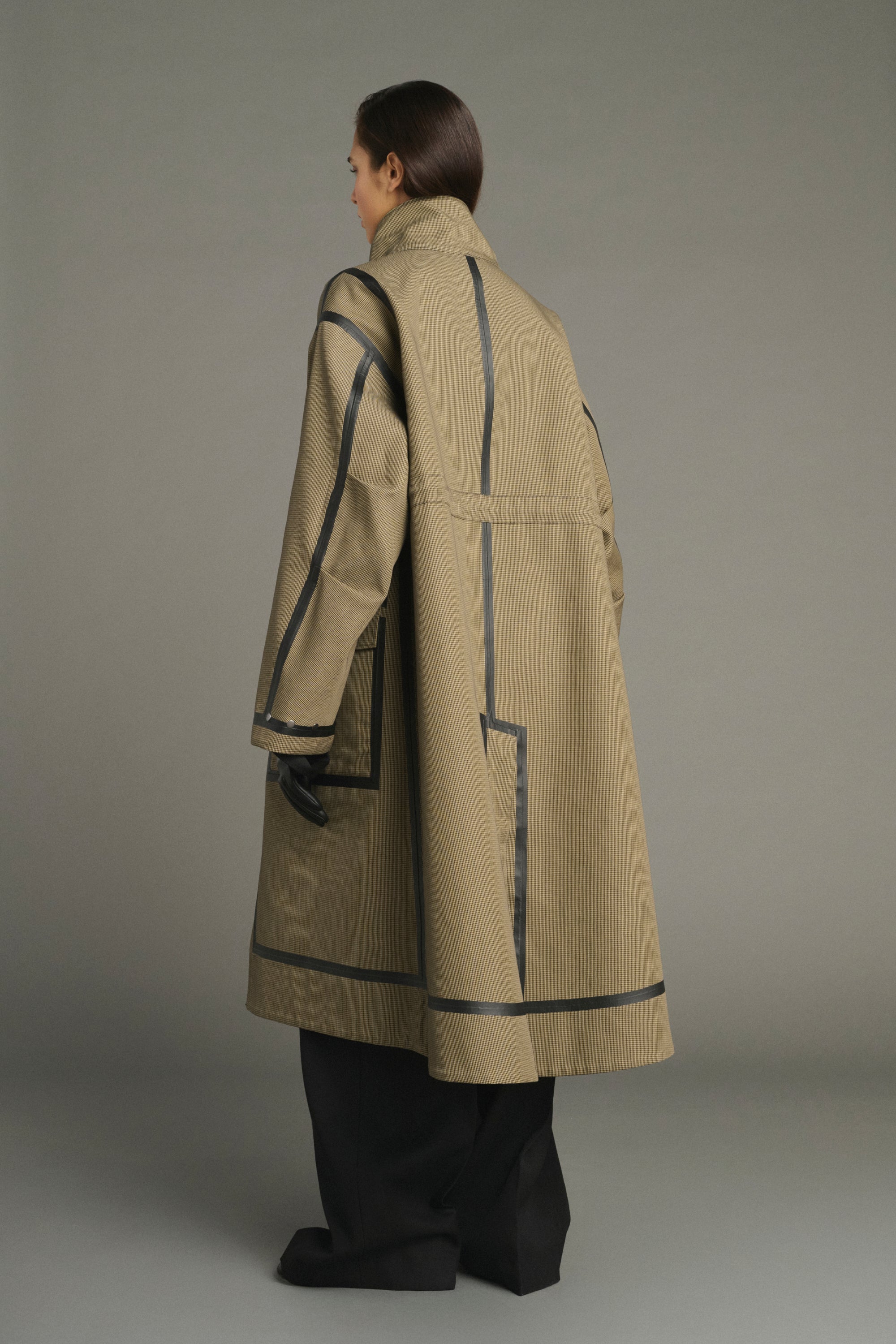 Coat LUCE Black/Beige
