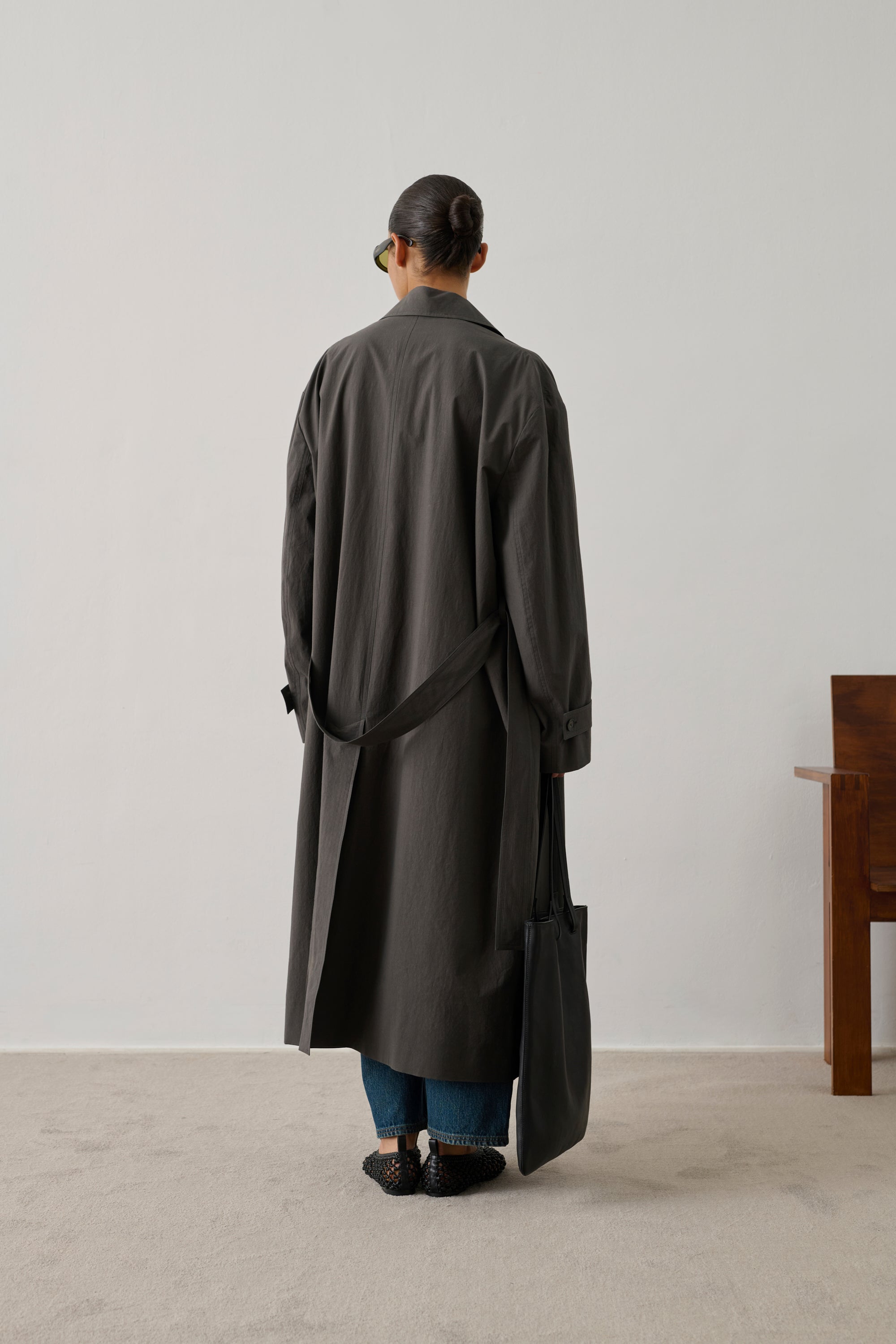 m.soeur : etoffe et soeur スプリングコート Trench Helio - Anthracite Cotton Women - Soeur
