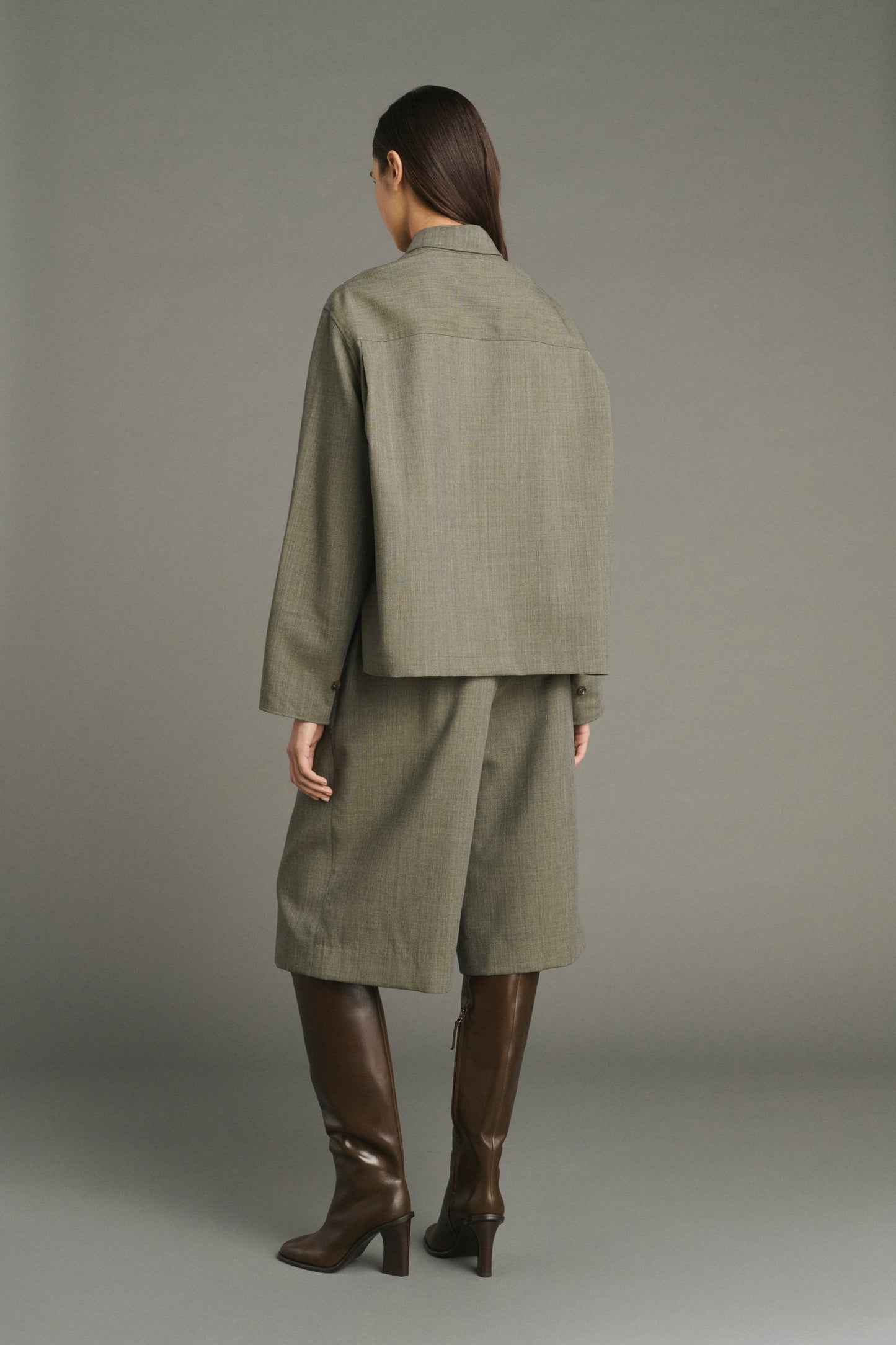 Bermuda Louison - Vert De Gris - Laine - Femme