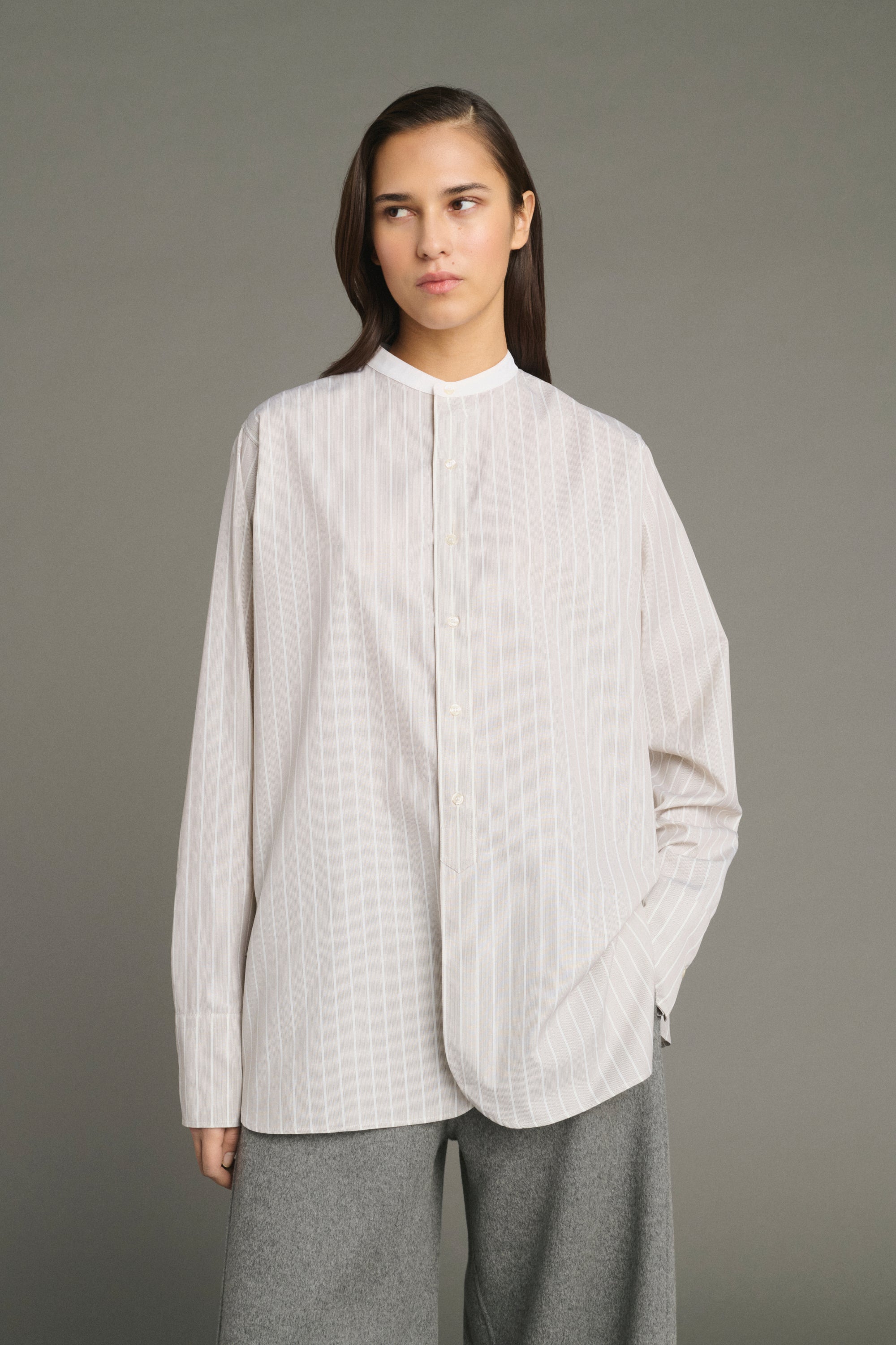 Shirt LUCILE Hazelnut/Ecru