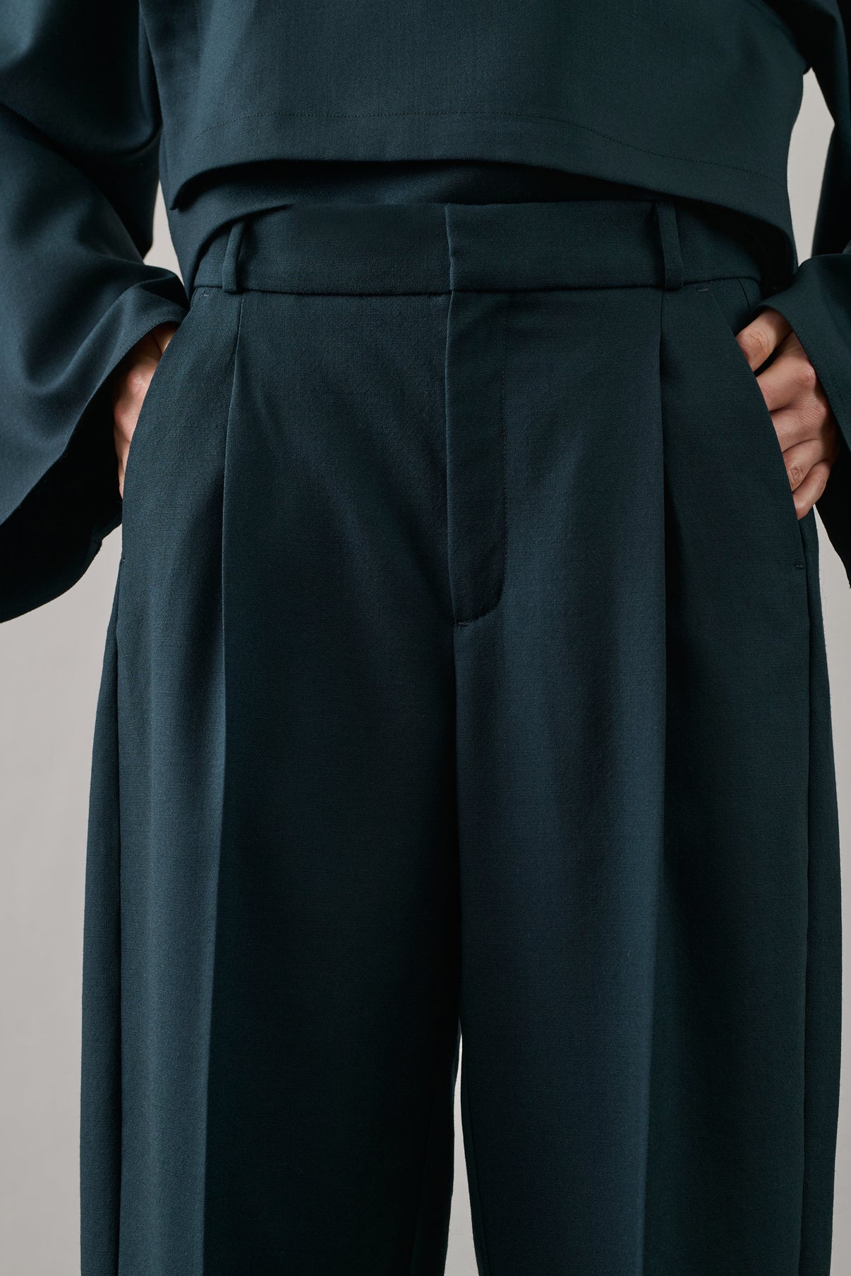 Pantalon Graham Pétrole Laine Femme