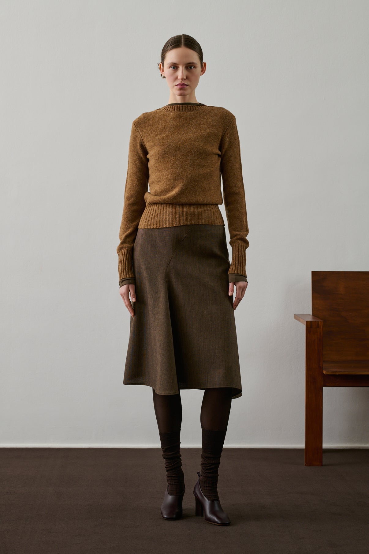 Pull Gipsy - Camel - Laine - Femme vue 2