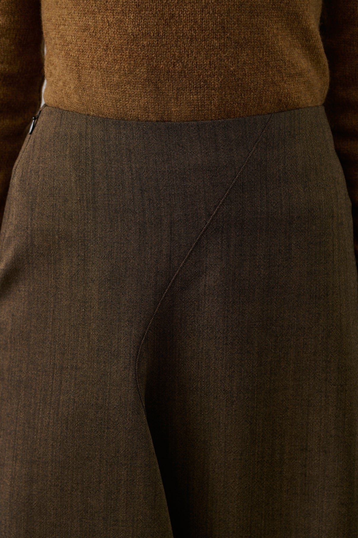 Jupe Gali - Marron Chiné - Laine - Femme vue 4