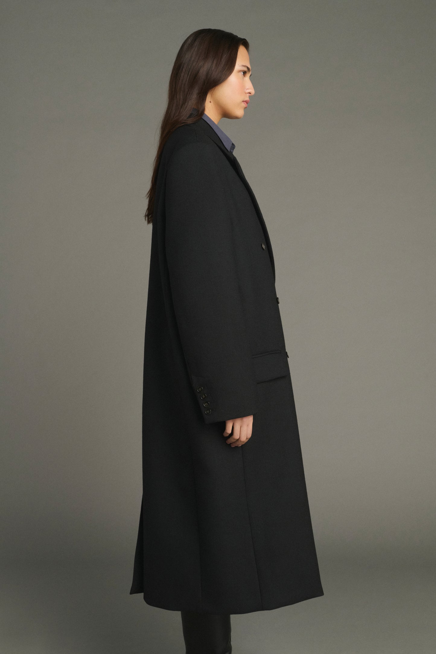 Manteau Jim - Noir - Laine - Femme