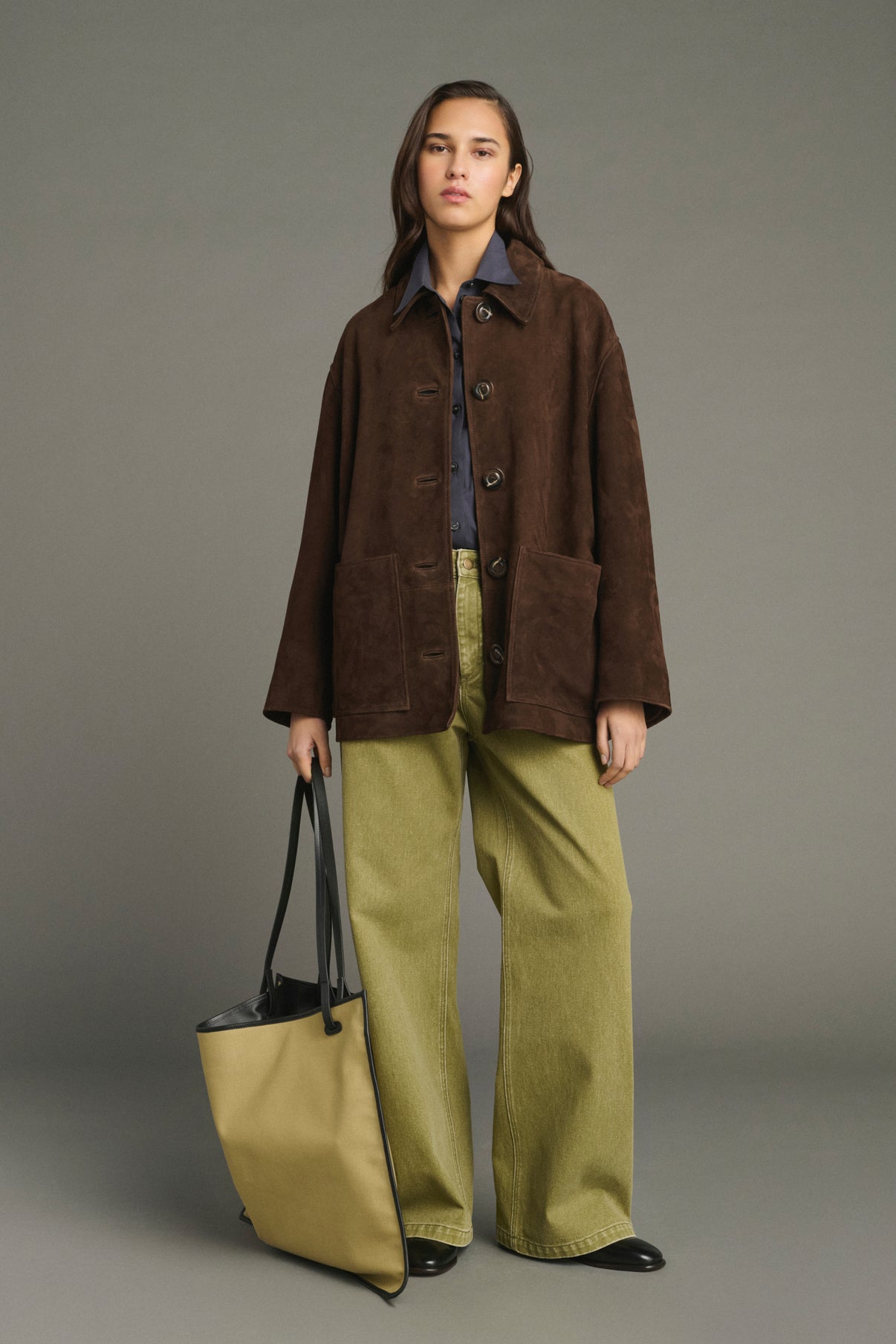 Chaqueta Vincenzo - Ébano - Cuero - Mujer vue 1