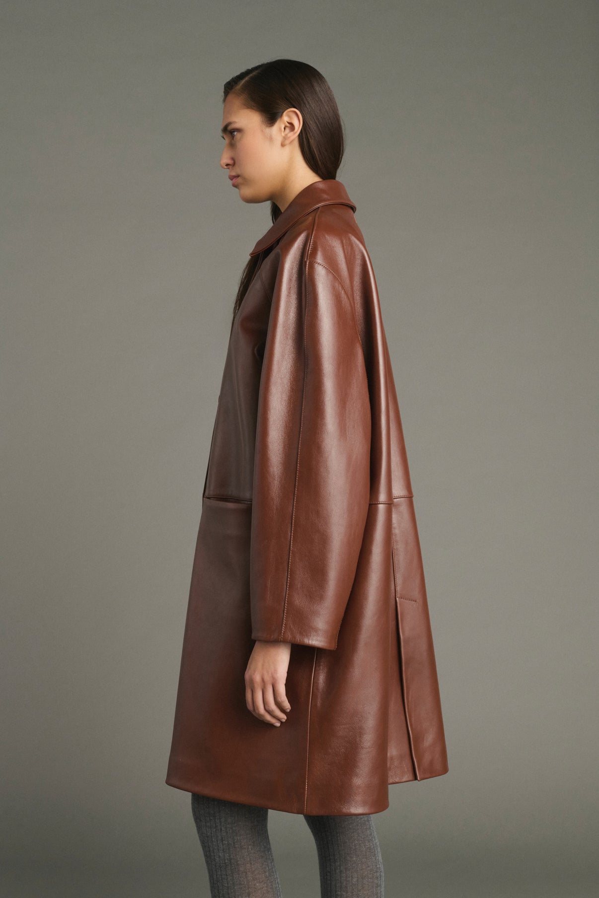 Pull Karl - Marron Chiné - Laine Mérinos - Femme vue 4