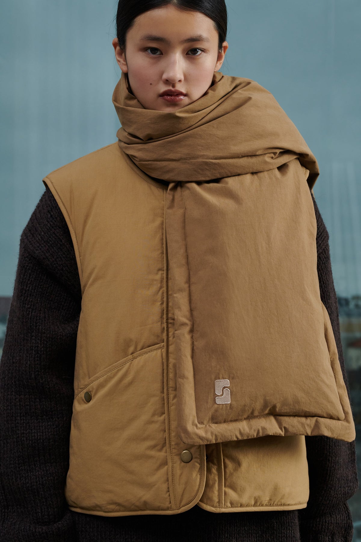 BUFANDA WHITE BEIGE